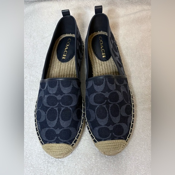 Coach Codi Espadrille In Signature Denim  Size 9.5B NWOB - Picture 1 of 7